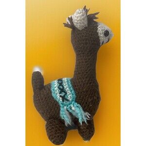 HANDMADE CROCHET Llama plush Toy Craft Gift animal W/Saddle Blanket! amigurumi